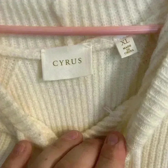 Cyrus pull over hooded sweater ivory color size xl - Picture 2 of 7